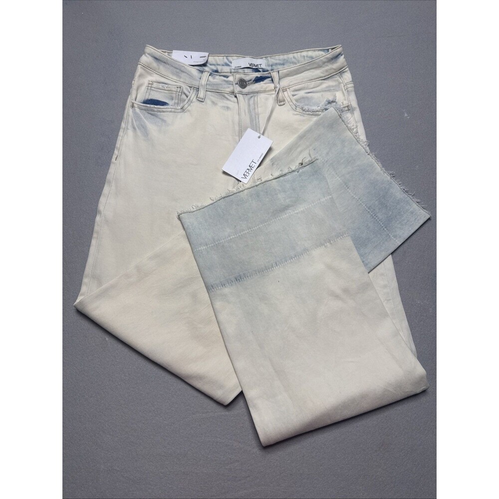 NWT Vervet Lindsey 90s Vintage Loose Fit Wide Leg Women Jeans Light Wash Size 28